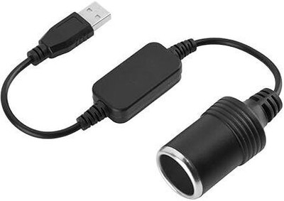 Cloudsale Socket USB a Male to 12V Car Cigarette Lighter Socket Female Converter Car Cigarette Lighter(1)