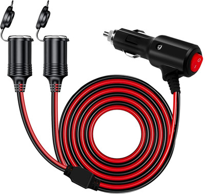 Zorbes Plug 2 in 1 Car Cigarette Lighter Splitter Dual Port Plug Car Cigarette Lighter(2)