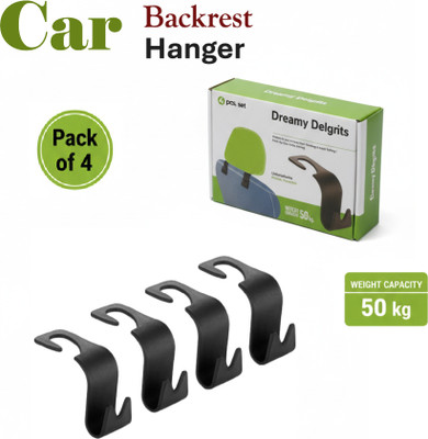 Dreamy Delights ® Car Backseat Headrest Hanger (4 Pcs Set) Car Coat Hanger