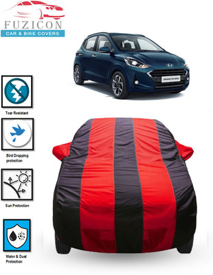 FUZICON Car Cover For Hyundai Grand i10 Magna (With Mirror Pockets)(Blue, Red)