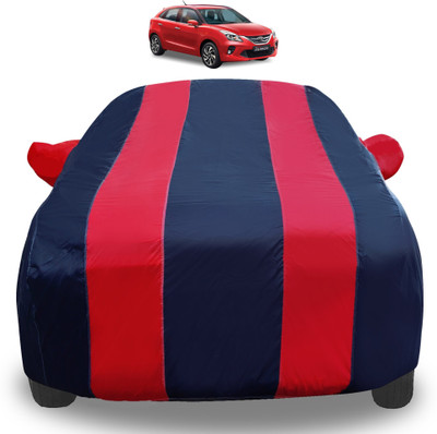 Auto Hub Car Cover For Toyota Glanza (With Mirror Pockets)(Red)
