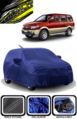 FRONCH Car Cover For Chevrolet Tavera (With Mirror Pockets)(Blue)