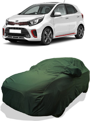 Coxtor Car Cover For Kia Picanto (With Mirror Pockets)(Green)