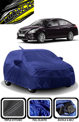 FRONCH Car Cover For Nissan Sunny (With Mirror Pockets)(Blue)