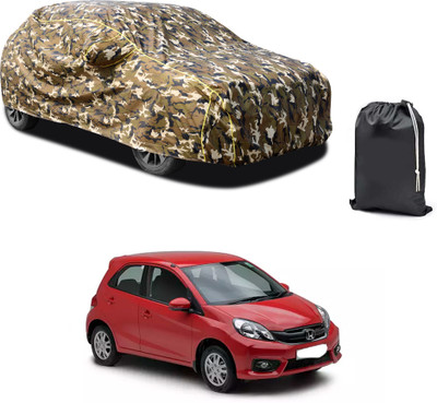 PAGORA Car Cover For Honda Brio (With Mirror Pockets)(Yellow, For 2019, 2020, 2021, 2022, 2023 Models)