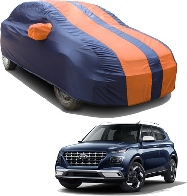 SS FOR YOUR SMART NEEDS Car Cover For Hyundai Venue S Diesel (With Mirror Pockets)(Orange, Blue)