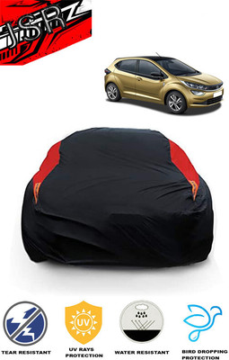J S R Car Cover For Tata Altroz XM Petrol (With Mirror Pockets)(Red, Black)