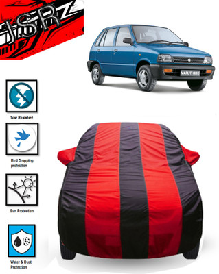 J S R Car Cover For Maruti Suzuki 800 (With Mirror Pockets)(Red, Blue)