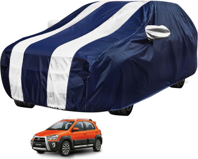 Auto Hub Car Cover For Toyota Etios Cross (Without Mirror Pockets)(Black, White)