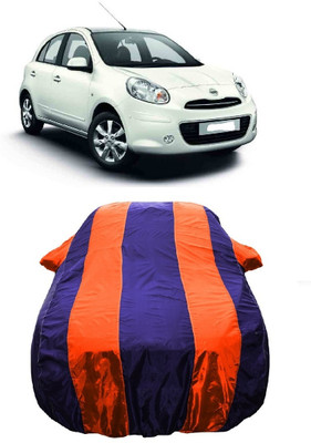 Wegather Car Cover For Nissan Micra K9K (With Mirror Pockets)(Orange)
