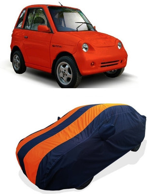 Coxtor Car Cover For Mahindra Reva STD (With Mirror Pockets)(Orange)