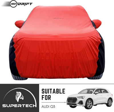 Neodrift Car Cover For Audi Q3 (With Mirror Pockets)(Red, Black)