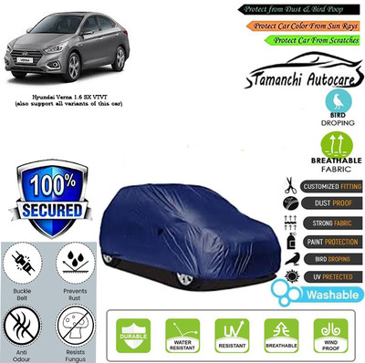 Tamanchi Autocare Car Cover For Hyundai Verna 1.6 SX VTVT(Blue)