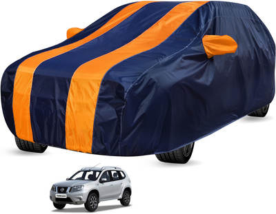 Auto Hub Car Cover For Nissan Terrano (Without Mirror Pockets)(Black, Orange)