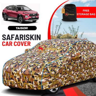 AUTOMOZEXO Car Cover For Toyota Universal For Car (With Mirror Pockets)(Multicolor)
