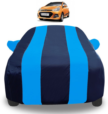 Auto Hub Car Cover For Hyundai Grand i10 (With Mirror Pockets)(Blue)
