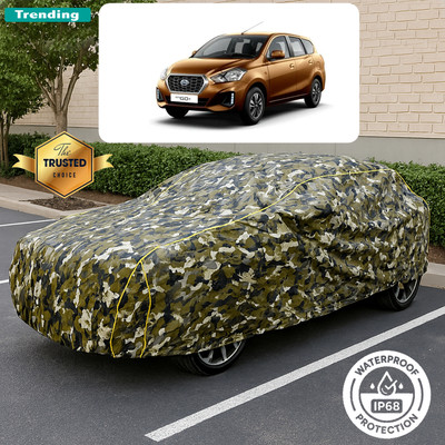 CODOKI Car Cover For Datsun Go Plus A Petrol (With Mirror Pockets)(Yellow, Black)