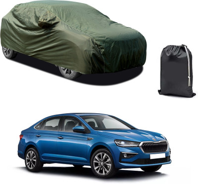 CODOKI Car Cover For Skoda Slavia (With Mirror Pockets)(Green)