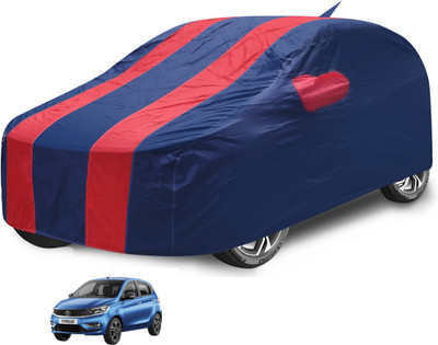 Caronix Car Cover For Tata Tiago (With Mirror Pockets)(Red)