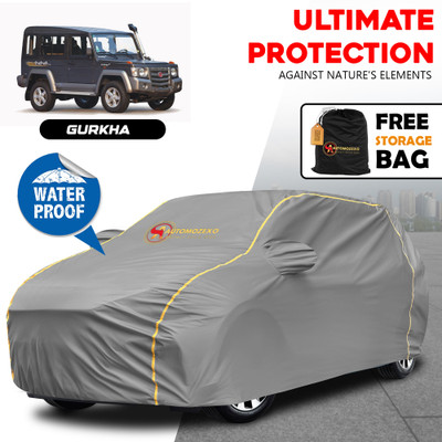 AUTOMOZEXO Car Cover For Force Gurkha (With Mirror Pockets)(Grey)