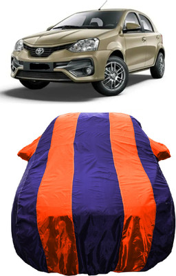 Wegather Car Cover For Toyota Etios Liva 1.2 V Dual Tone Petrol (With Mirror Pockets)(Orange)