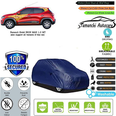 Tamanchi Autocare Car Cover For Renault Kwid IRON MAN 1.0 MT(Blue)