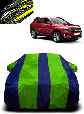 FRONCH Car Cover For Kia Seltos GTK 1.4 (With Mirror Pockets)(Green, Blue)