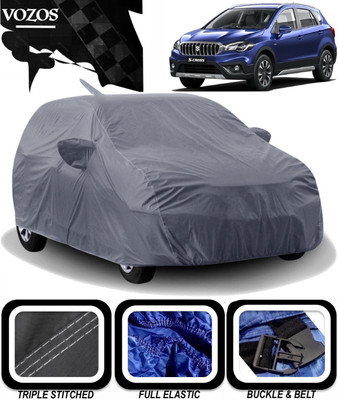 VOZOS Car Cover For Maruti Suzuki S-Cross (With Mirror Pockets)(Grey)