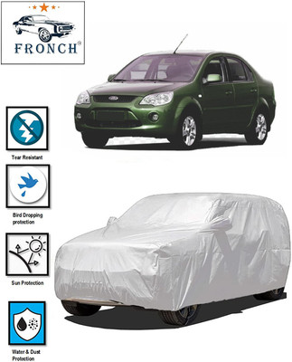 FRONCH Car Cover For Ford Fiesta (With Mirror Pockets)(Silver)