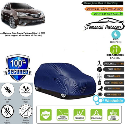 Tamanchi Autocare Car Cover For Toyota Platinum Etios Toyota Platinum Etios 1.4 GXD Diesel(Blue)