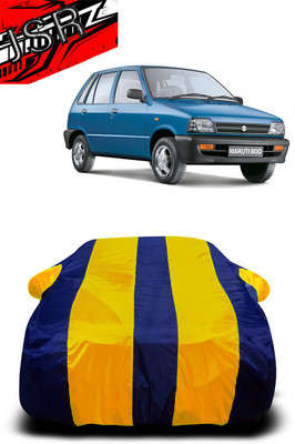 J S R Car Cover For Maruti Suzuki 800 Std. LPG (With Mirror Pockets)(Yellow, Blue)