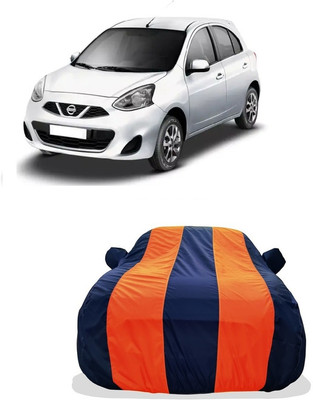 Tricway Car Cover For Nissan Micra XL Option CVT Petrol (With Mirror Pockets)(Orange)