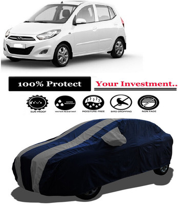 Amexride Car Cover For Hyundai i10 Sportz 1.1L (With Mirror Pockets)(Grey)