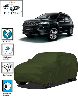 FRONCH Car Cover For Jeep Compass (With Mirror Pockets)(Green)