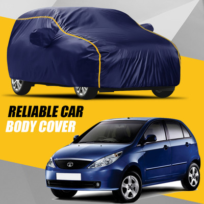 R Rayvin Star Car Cover For Tata Indica Vista (With Mirror Pockets)(Multicolor)