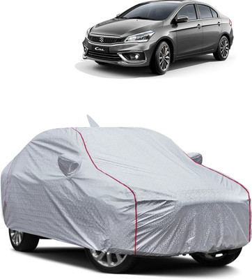 FUZICON Car Cover For Maruti Suzuki Ciaz (With Mirror Pockets)(Silver)