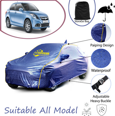 GARREGE Car Cover For Maruti Suzuki Swift Dzire (With Mirror Pockets)(Blue, For 2024, 2025 Models)