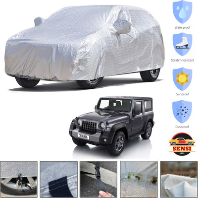 Sensi Car Cover For Mahindra Thar (With Mirror Pockets)(Silver)