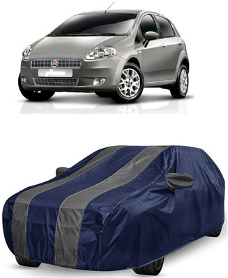 ANTOFY Car Cover For Fiat Punto Emotion 1.4L (With Mirror Pockets)(Grey, Blue)