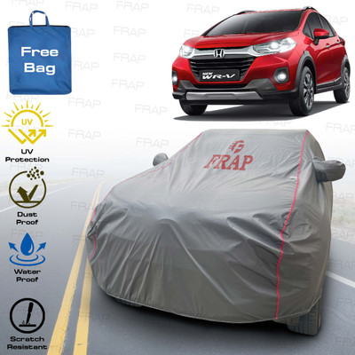 Frap Car Cover For Honda WR-V, WRV, WRV i-DTEC S, WRV i-VTEC VX (With Mirror Pockets)(Grey, Red)