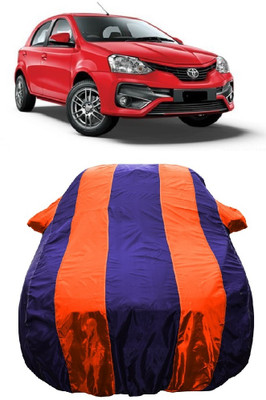 Wegather Car Cover For Toyota Etios Liva 1.4 VXD Dual Tone Diesel (With Mirror Pockets)(Orange)