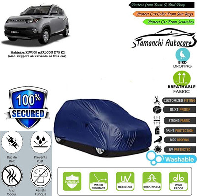 Tamanchi Autocare Car Cover For Mahindra KUV100 mFALCON D75 K2(Blue)