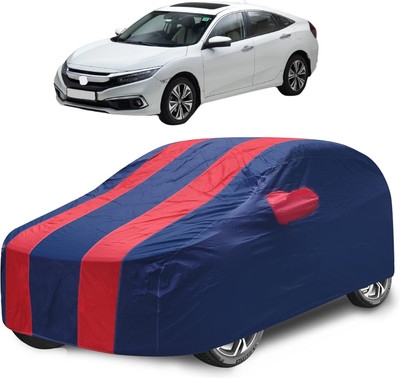 Caronix Car Cover For Honda Civic (With Mirror Pockets)(Red)