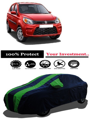 Amexride Car Cover For Maruti 800 Std (With Mirror Pockets)(Green)
