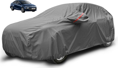 Auto Hub Car Cover For Hyundai Verna (With Mirror Pockets)(Grey)