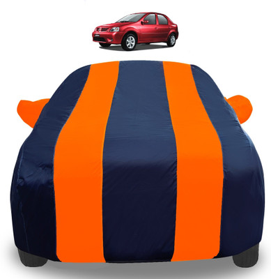 Amanzo Car Cover For Mahindra Logan (With Mirror Pockets)(Orange)