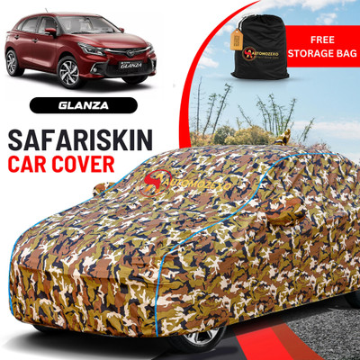 AUTOMOZEXO Car Cover For Toyota Glanza (With Mirror Pockets)(Multicolor)