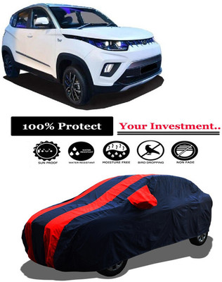 Amexride Car Cover For Mahindra eKUV100 P1 Electric (With Mirror Pockets)(Red)
