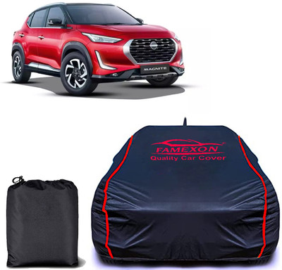 FAMEXON Car Cover For Nissan Magnite (With Mirror Pockets)(Blue)