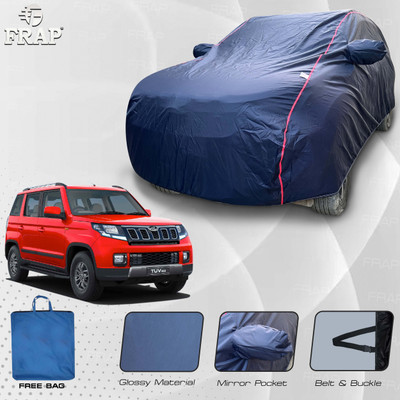 Frap Car Cover For Mahindra TUV300, TUV300 Facelift, TUV300 PLUS, TUV 300 Plus P4, TUV 300 Plus P6 (With Mirror Pockets)(Blue, Red)